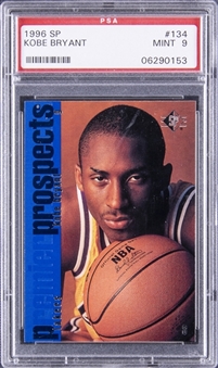 1996-97 Upper Deck SP #134 Kobe Bryant Rookie Card - PSA MINT 9 
